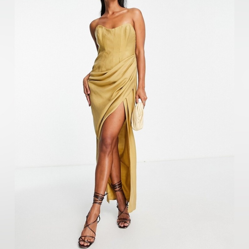 ASOS Corset Bandeau Midi Dress